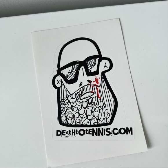 Death to Tennis hand drawn design sticker pack - Picture 4 of 8